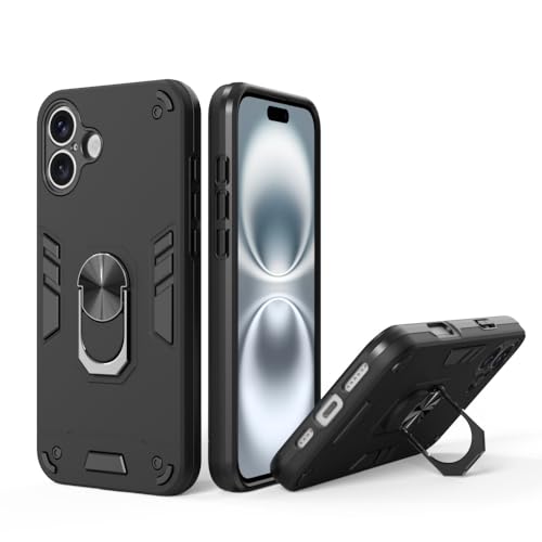 Image of NDCOM for iPhone 16 Plus Back Cover | Premium iPhone 16 Plus Cover | Kickstand Ring Holder Case