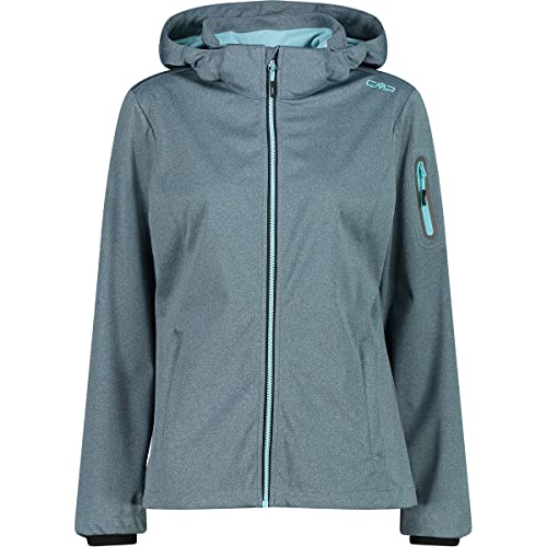 CMP - Leichte Softshell-Melange-Jacke für Damen mit abnehmbarer Kapuze,...