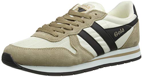 Gola Mens Daytona Sneaker, Off White/Tobacco/Black, 28 EU