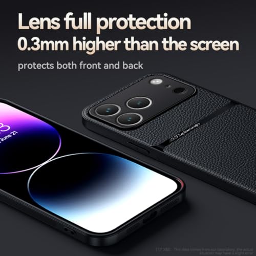 Étui iPhone 17 cuir mat bleu pour le style au quotidien - 3