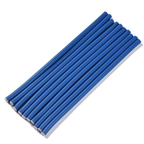 4 Pack Spiral Hair Foam Curler Roller Set, Daimeter 0.8cm 10 Rods per Pack Twist Curls Flex Rods, Length 9.5"(40 Rods)
