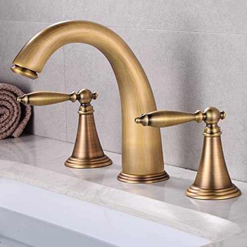 Grifo de baño de baño caliente y frío para lavabos de 3 hoyos 2