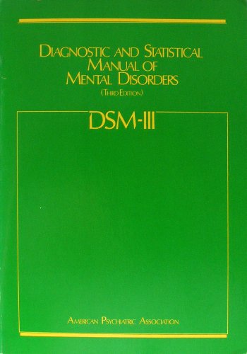 DSM-III. Diagnostic and Statistical Manual of M... B000P1A7CK Book Cover