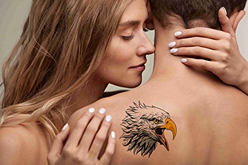 Dopetattoo 6 Sheets Temporary Tattoos Eagle Fake Tattoos Neck Arm Chest For Women Men Adult #TOP30