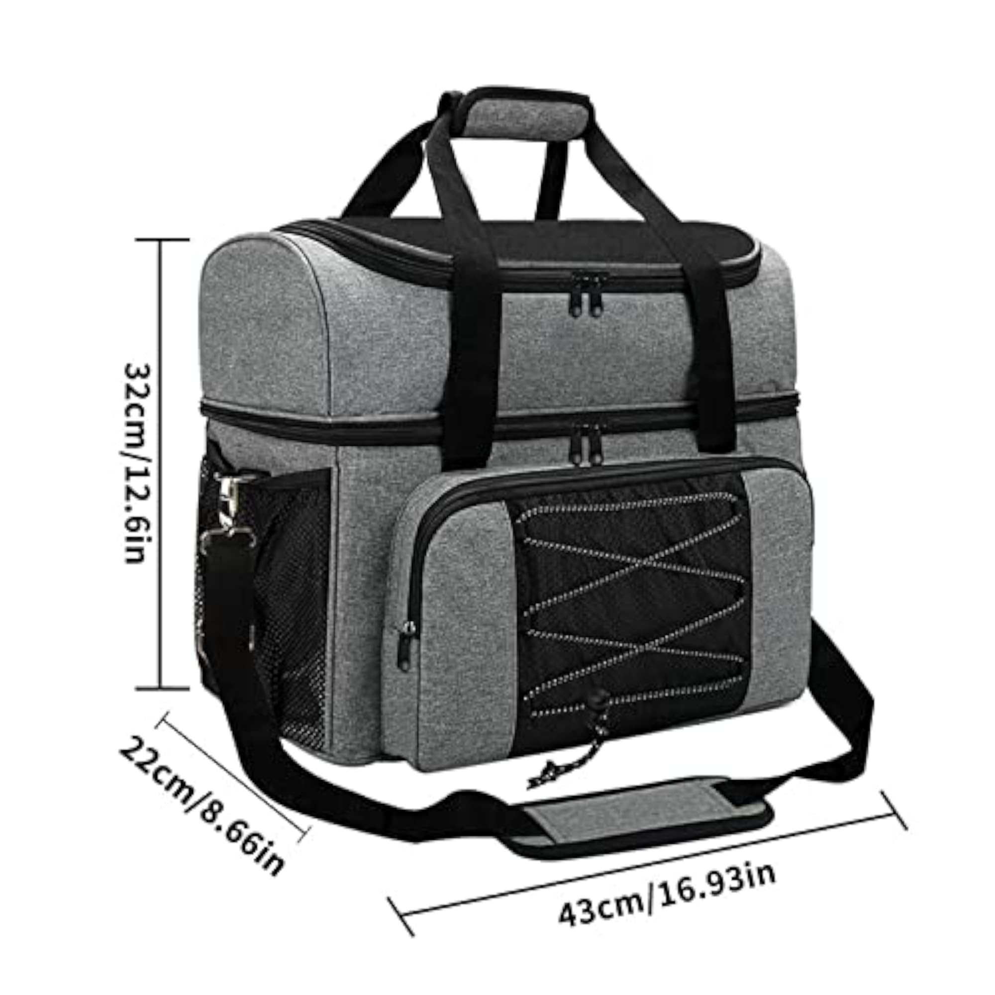 Bowling Bag Shoes Carrier with Adjustable Zipper Tote