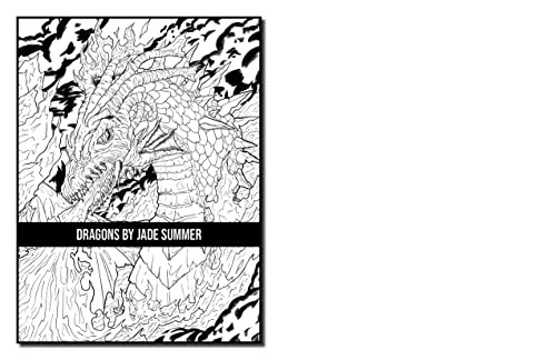 Independently Published Summer, Jade Dragons: An Adult Coloring Book With Mythical Fantasy Creatures And Epic Fantasy Scenes For Dragon Lovers thumb #13