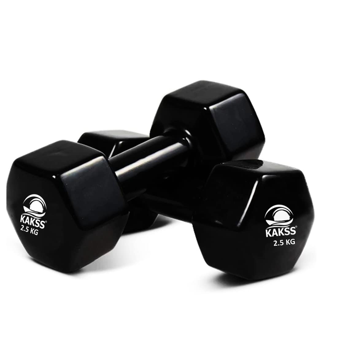 Kakss Cast Iron Vinyl Dumbbells - 1.5KG Pair -25 Kakss Cast Iron Vinyl Dumbbells - 1.5KG Pair -25