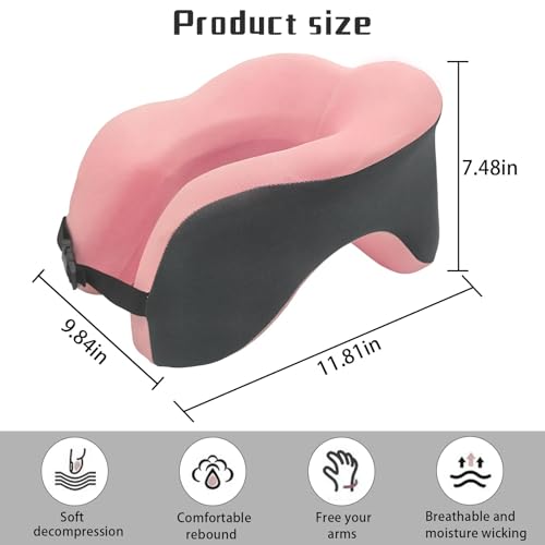 Almohada de espuma viscoelástica para cuello rosa miniatura 7