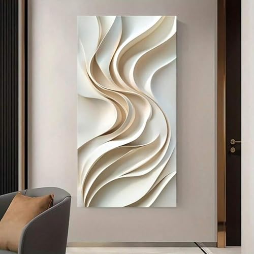 Peinture sur toile blanche pour illuminer un mur sombre sans cadre