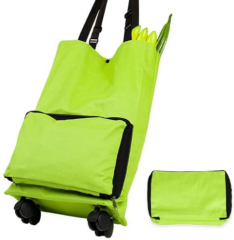 Happiness Reusable Bags, Foldable Grocery Bags with wheels, Folding Shopping Cart, Waterproof Trolley Bags, Reusable Grocery Bags for Mom