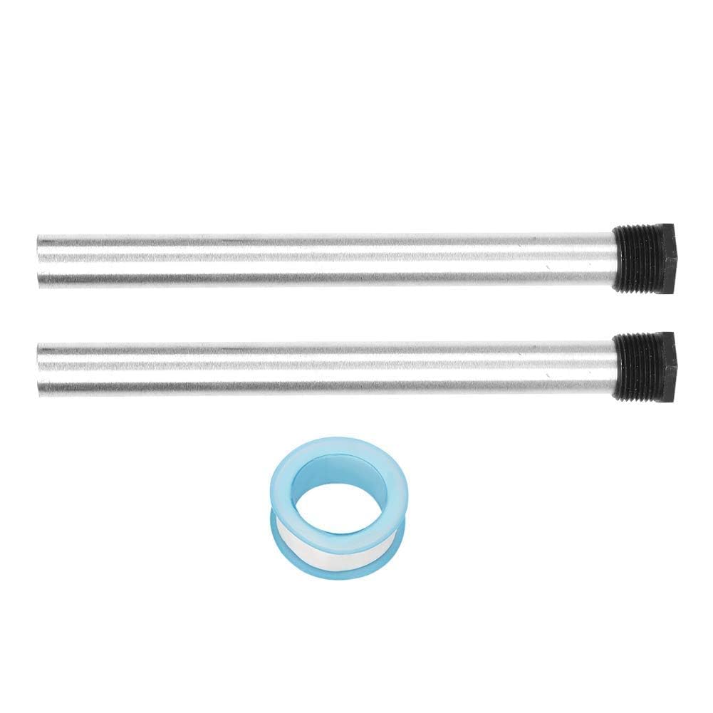 2 PCS 21 X 320 Mm Tige D'anode En Magnésium, Anode De Tige De Chauffe-Eau Pour Camping-Car Chauffe-Eau NPT3/4 Filetage Avec Ruban PTFE