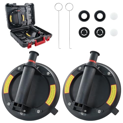 Glass Suction Cup 8'' Vacuum Suction Cups To Lift Large Glass Window Tile Granite, Heavy Duty Glass Lifter Suction Lifer Tool, 350 lbs Load Capacity