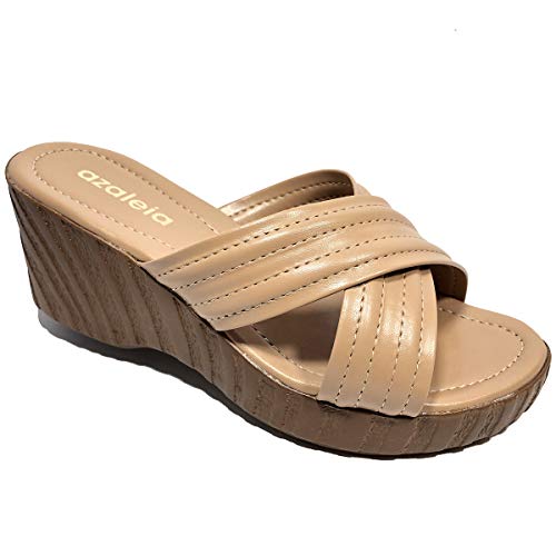 Tamanco Anabela Plataforma Azaleia Lev - Bege - 36