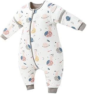ZIGJOY Baby Sleep Bag with Feet 1.5 TOG Warm Wearable Blanket with Removable Sleeves 100% Cotton Pajama 12-24 Months Sleep Sack for Toddler Girl Boy Plane