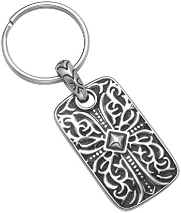 WTS Stainless Steel St Thomas Cross Key Fob