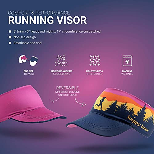 Runners Lightweight Comfort Performance Visor | Happy Hour #TOP2