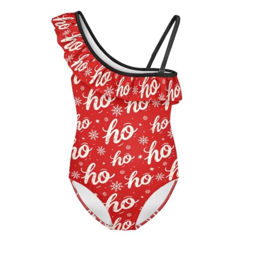 Image of Girls Swimsuit One Piece Ruffle Swimsuit Non-Slip Straps UPF 50+ for Girls Size 3-14 Years