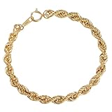 [SPERANZA] K18 18金 ロープ ブレスレット 5.4mm幅 選べる長さ 刻印入りゴールド チェーン サイズ 17cm