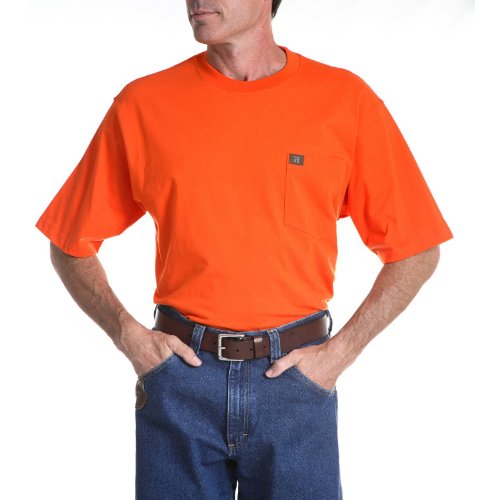 Wrangler Riggs Workwear Short Sleeve Pocket T-Shirt, Safety Orange, XL