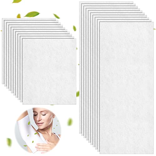 20 Counts Skinfold Dry Sheet Soft Absorbent Pads with Silver Ions Pre Cut Disposable Incontinence Pads Skin Management Non Chafing for Women 2 Sizes 14 x 6 Inch 7 x 6 Inch
