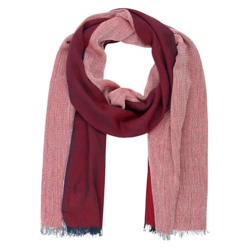LINDENMANN Schal Herren 55% Baumwolle und 45% Viskose rot