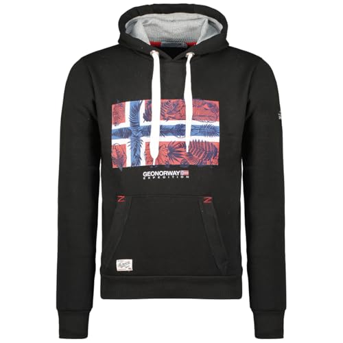 Geographical Norway Gpalm Men Sudadera con Capucha, Rojo, XL para Hombre