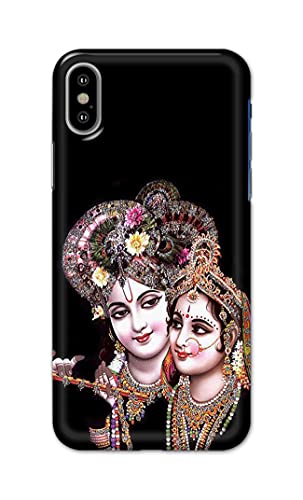 Image of PRINTFIDAA� Printed Hard Back Cover Case for Apple iPhone X | iPhone 10 | iPhone Xs | iPhone 10s Back Cover (Radha Krishna) -2808