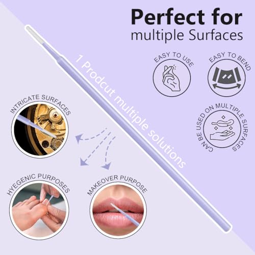 Image of MAYCREATE 100-Count Fine Tip Cotton Swabs for Makeup Removal Eyeliner Mascara Precision Removal Excess cosmetics Cotton Swabs Makeup Tools for Eyeliner Fixing & Sharpening & Lip Liner Correction
