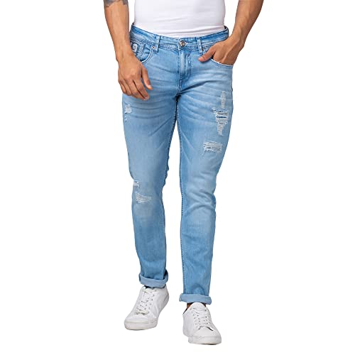 Image of Spykar Men's Slim Fit Low-Rise Jeans