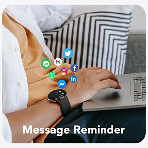 Parsonver Smart Watch Answer Make Call, Amoled Always-On Display Smartwatch For Android And Ios Phones With Bluetooth Call/Dial, Fitness Activity Tracking, Sleep Monitor, Pedometer, Black, Airor1 #TOP7