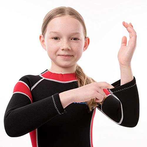 Kids Wetsuit For Boys Girls Toddlers By Scubadonkey | Wetsuit For Kids In 2.5Mm Neoprene Upf 50+ | Meets Cpsc Safety Requirements (Red,6) #TOP1