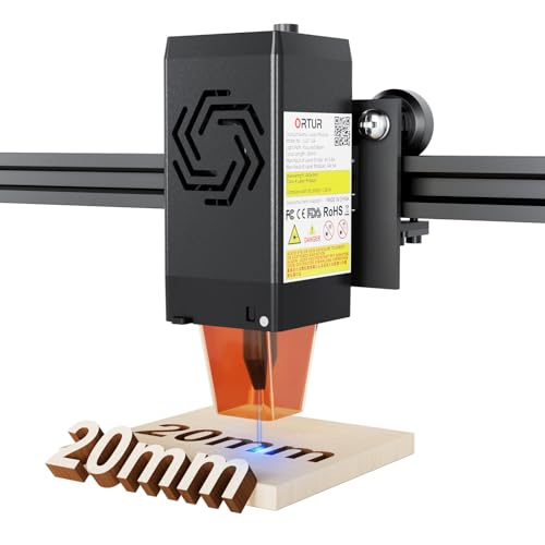 ORTUR LU2-10A Laser Module for Laser Master 2 Pro S2, 10000mW Laser Head with Assist Nozzle for Laser Engravers, Ultra-Thin Compressed Spot, Laser Class 4