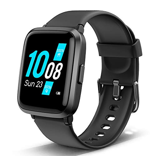 Smart Watch Compatible with Android and iOS Phone, Lintelek Smartwatch HR Monitor, Fitness