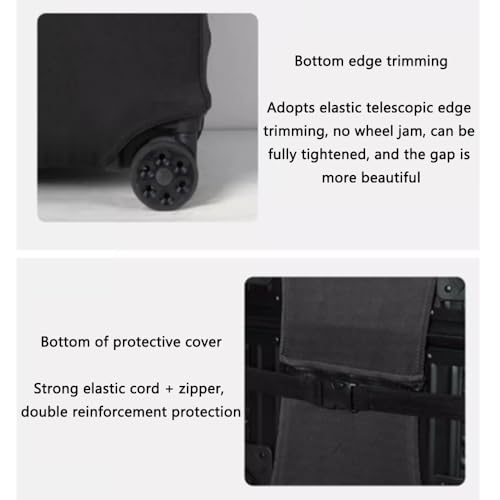 Lonas Impermeables Exterior, Cubierta De Equipaje, Espesar Deportes Tela Elástica, Viajar Maleta con Ruedas Guardapolvo Aplicable A Altura (45 Cm-74 Cm) Maleta Azul(33-34inch) - imagen 4