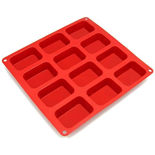 Image of Leawall 12-Cavity Silicone Mould for Soap Making Molds for Making Handmade Soap, Chocolate, Soap Candles, Cake, Pudding, Resin Candy Muffin Bakeware Mould and Jelly ll 75 Grm soap(Multicolor)