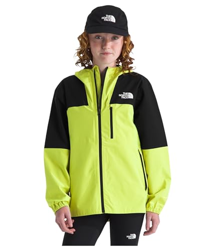 The North Face Boys Hike Packable Shell (Little Kid/Big Kid) TNF Black/Fizz Lime Medium Big Kid
