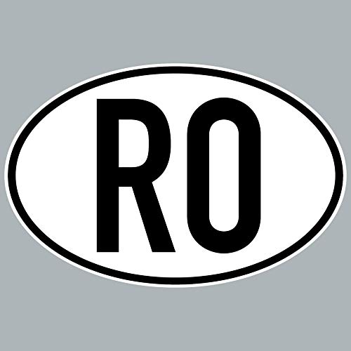 Greenit RO 4061963084007 Car Sticker Romania Country Number Plate Symbol