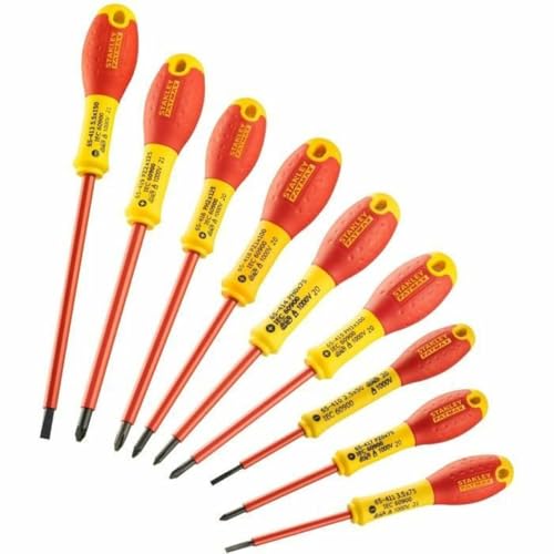 Stanley VDE Insulated Screwdriver Set, 10 Piece, Black