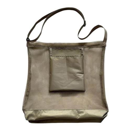 Folpus ハーベストコレクションバッグ メッシュポーチ 16.5x17インチ アウトドア用品 多用途 通気 折りたたみ式 45.7インチストラップ付き, 緑