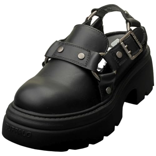 Sabots femme Buffalo Vega Vegan noir parfaits pour vos sorties urbaines