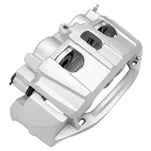 Image of TRQ Rear Brake Caliper Set Zinc Coated Brackets Hardware Compatible with 2008-2014 Ford E-150 2008-2014 E-250 2008-2019 E-350 Super Duty