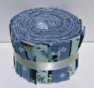 20 Piece JELLY ROLL - Nutcracker Blue Christmas - Jelly Roll - FFJR12 - Fabric Quilting Patchwork Quilting Bundle - 20 Strips (4 each of 5 designs) each 6 cm x 110 cm (2.5" x 44")
