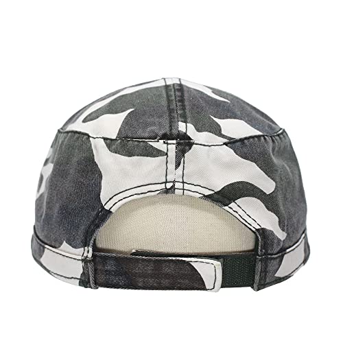 Image of The Vintage Year Heavy Stitching Washed Cotton Cadet Hat - Durable Military Baseball Cap for Men & Women, Outdoor Casual Wear
