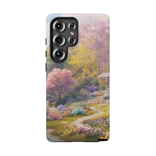 Coque Galaxy S25 Ultra rigide mate protection antichoc motif jardin cottage