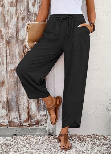 Anymiss Womens Baggy Corduroy Pants Casual Elastic Waisted Palazzo Harem Trousers M-3XL4