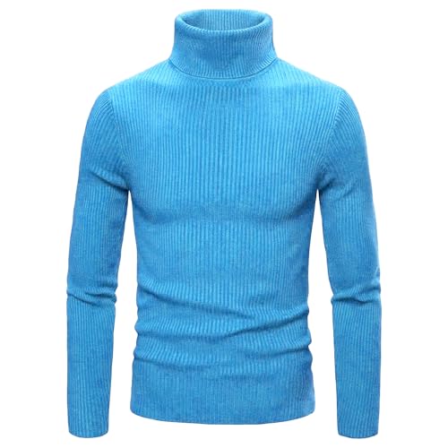 Maiyifu-GJ Men's Slim Fit Turtleneck Sweater Knit Thermal Turtle Neck Pullover Sweaters Casual Ribbed Knitted Pullovers