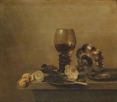Tableau Willem Claesz Heda nature morte - Décoration vintage chambre cosy