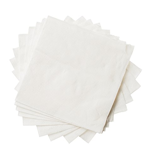 Crystalware, Beverage Paper Napkins, 1 Ply Cocktail Napkin, Bulk Package, 500/bag, White