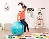 B. Leksaker stora barn hoppboll 66 cm, blå hoppboll med noppor och handpump för att leka, sitta och studsa – för flickor och pojkar från 3 år #2