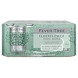 Fever Tree Elderflower Tonic Water - Premium Quality Mixer - Refreshing Beverage for Cocktails & Mocktails. Naturally Sourced Ingredients, No Artificial Sweeteners or Colors - 150 ML Cans - Pack of 8